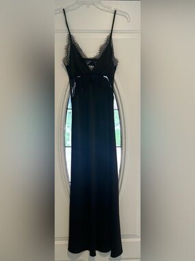 Cami NYC Tucker Black Silk Slip Dress